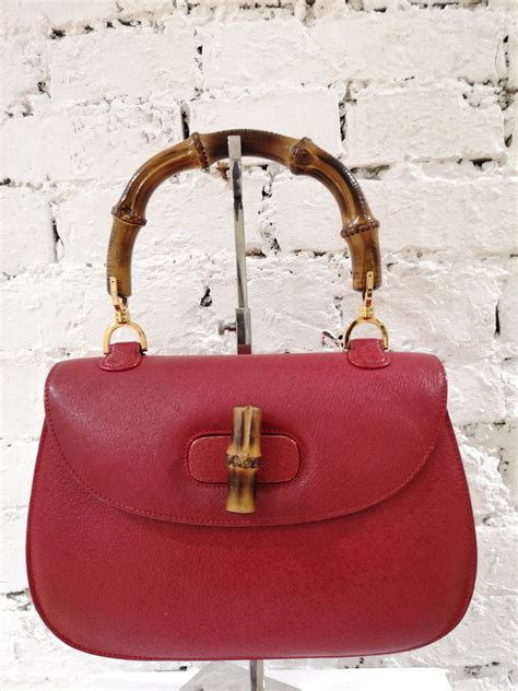 gucci red bamboo bag|Gucci bamboo bag 2022.